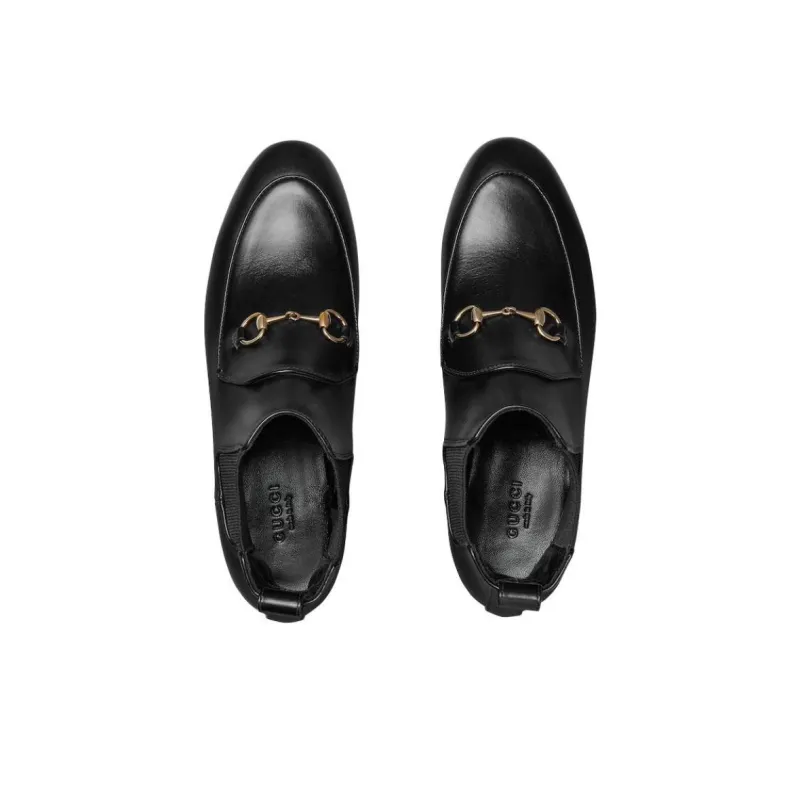 GUCCI Jordaan Short Chelsea Boots Women's Black-4