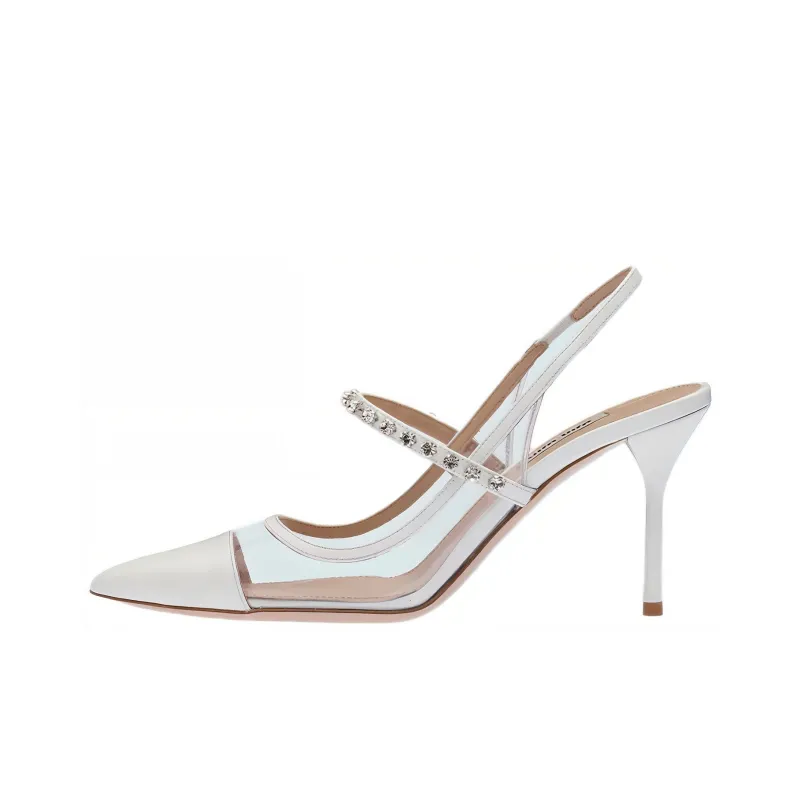 MIU MIU Slim Heel High Heels Women's White-0