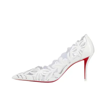 CL LUBOTING Apostropha Petunia Slim Heel High Heels 8cm Women's White
