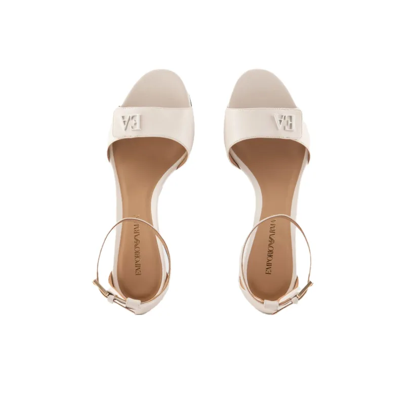 EMPORIO ARMANI 75mm Logo-plaque Leather Sandals-4