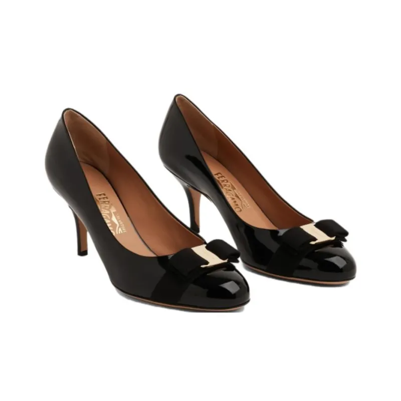 FERRAGAMO Carla Patent Pumps-2