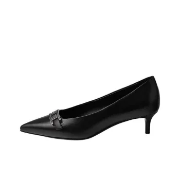 HERMES Blush Slim Heel High Heels 4cm Women's Black