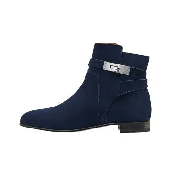 HERMES Neo Ankle-Length Boots Women's Blue