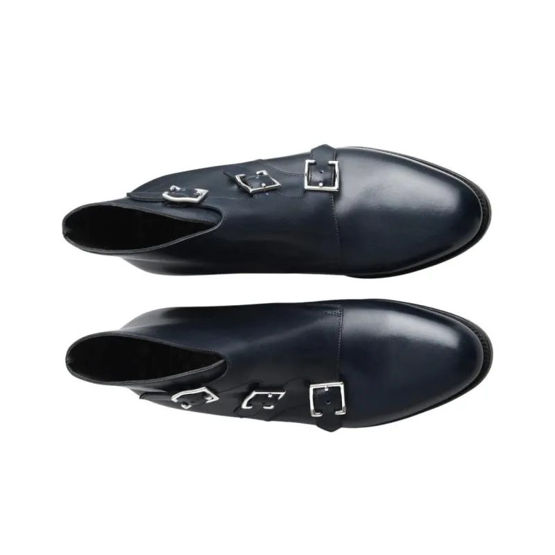 JOHN LOBB Ankle Boots 2.5cm Women's Dark Blue-3