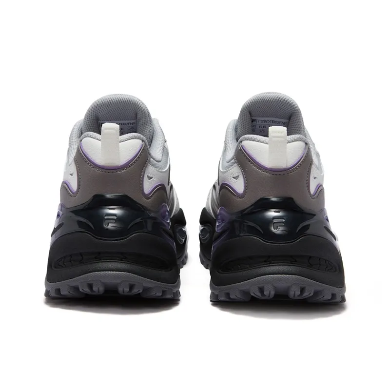 FILA FUSION EVA Gummies Abrasion Resistant Height Increasing Low Top Casual Shoes Women's Gray Purple-3