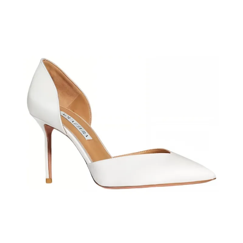 AQUAZZURA Uptown Slim Heel High Heels 8.5cm Women's White-2