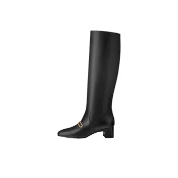 HERMES Daphne Knee high Boots Women's Black