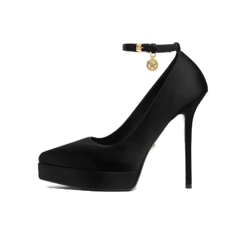 VERSACE Lycia Satin Platform Pumps-0