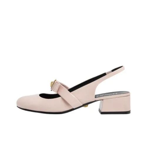 VERSACE Gianni Chunky Heel High Heels 3.5cm Women's Pink