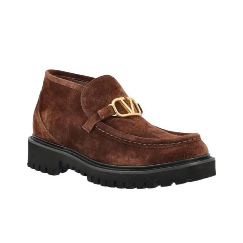 Valentino Logo Plaque Round Toe Boots Women's-2