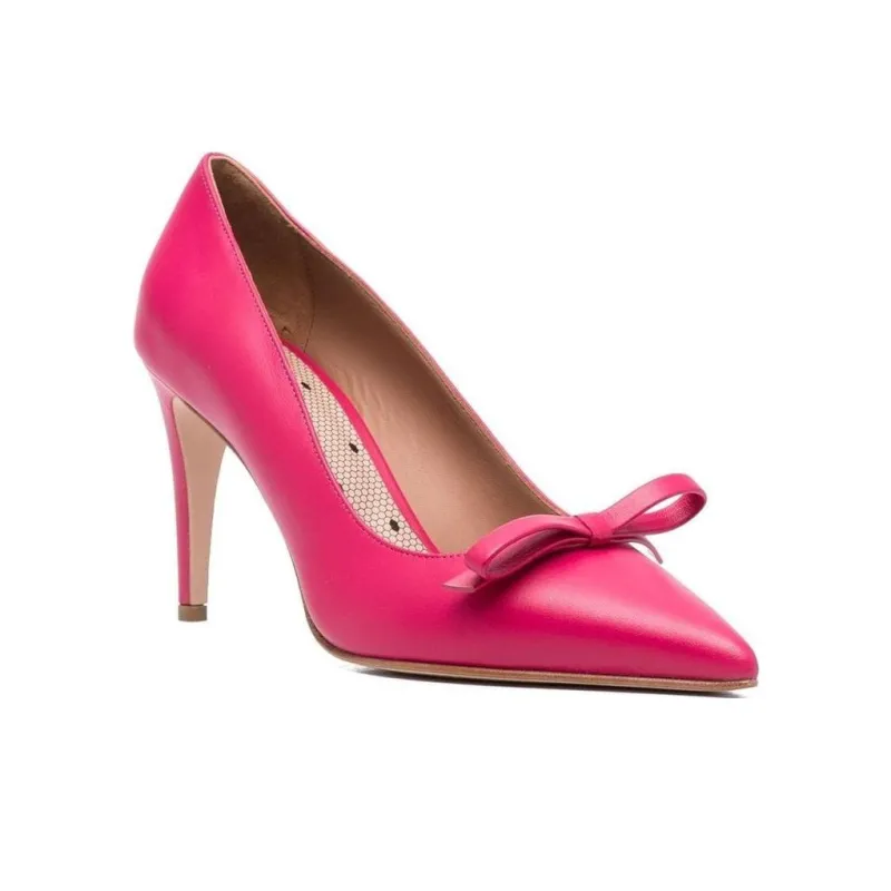 Valentino Slim Heel High Heels 8.5cm Women's Rose Red-2