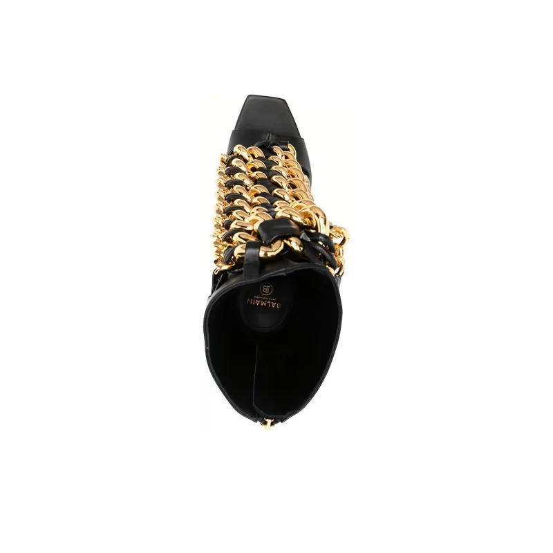 BALMAIN Chain Link Detailed High Heel Sandals Women's-3