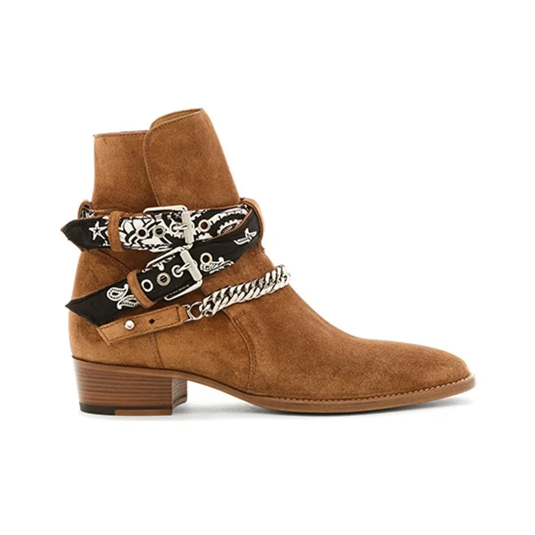 AMIRI Women's Bandana Buckle Boot 'Brown Black'-1