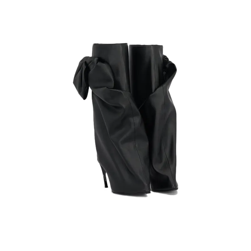 Alexander McQueen Armadillo Bow Boots 'Black' Women's-3
