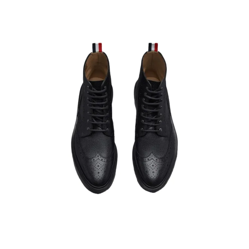 THOM BROWNE Brogue Lace-Up Boots Women's-3