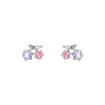 MONI JEWELLERY S999 Fine Silver Stud Earrings Women's