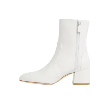 Stuart Weitzman/SW Flareblock Ankle Boots 6cm Women's White