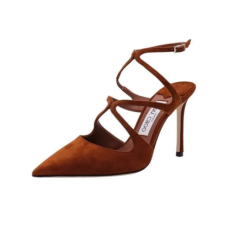 Jimmy Choo Azia 105mm Pointed Suede Pumps-1