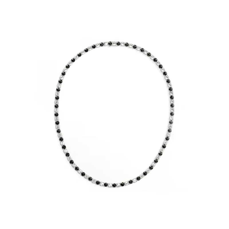 CARTIER Platinum Diamond Necklaces Women's Black White-1