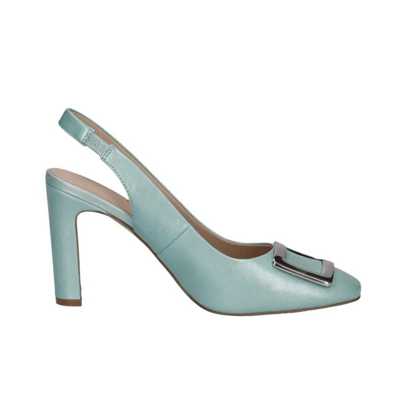 CAPRICE Twiggy Chunky Heel High Heels 8.5cm Women's Green-1