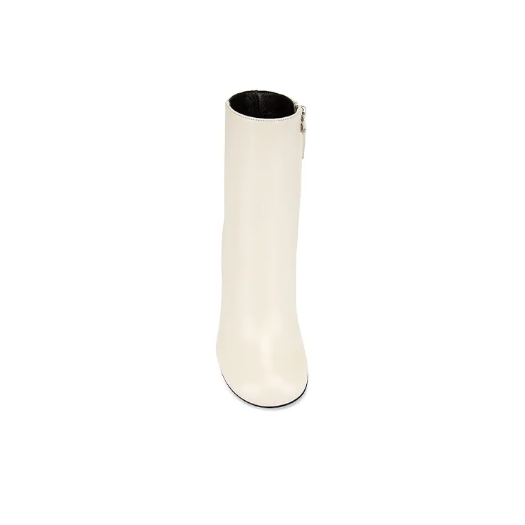 Givenchy G Block Heel High Heels 8.3cm Women's White-3