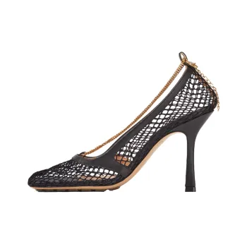 Bottega Veneta Stretch Slim Heel High Heels 9cm Women's Red