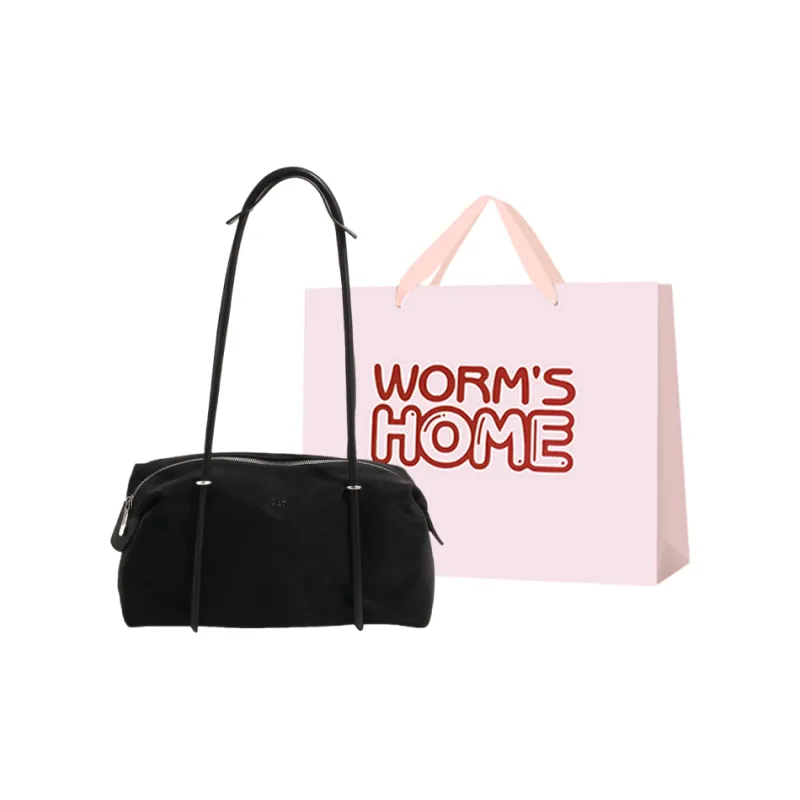 Worm's Home Suede Shoulder Bag Women's Multicolor-3
