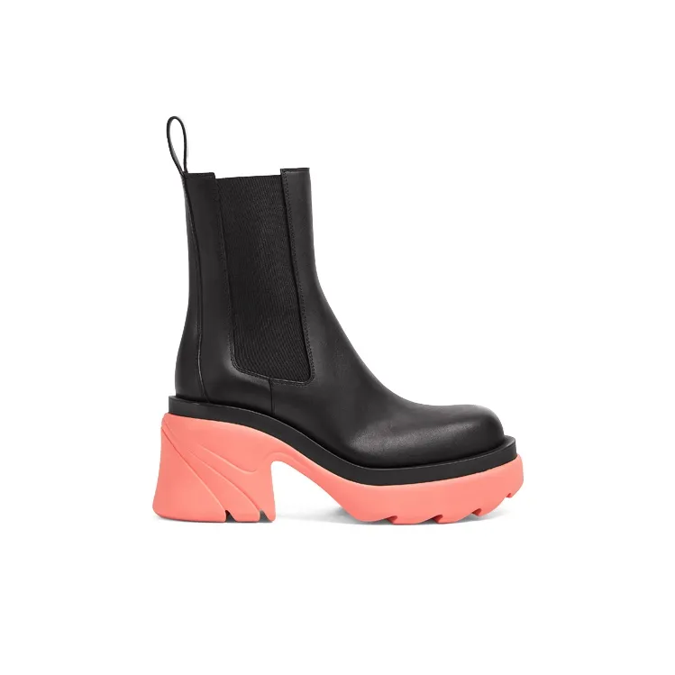 Bottega Veneta Flash Platform Ankle Boot Black Flamingo Women's-1