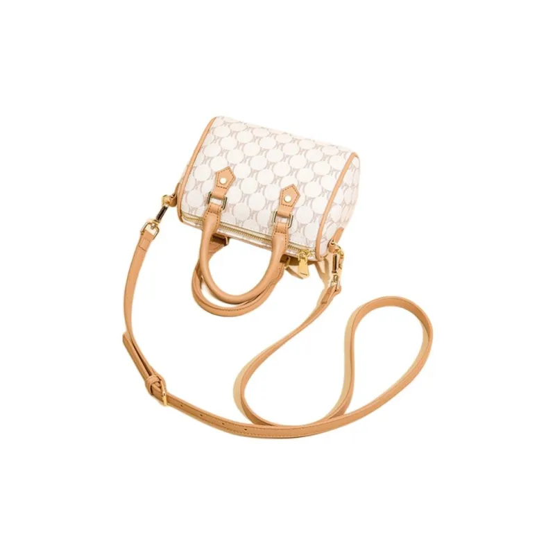 YZUE PVC Handbags Shoulder Bag Crossbody Bag Women's White Coffee Brown-2