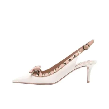 Valentino Garavani Rockstud Bow Detailed Pointed Toe Pumps
