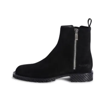OFF WHITE Zip Detailed Ankle Boots