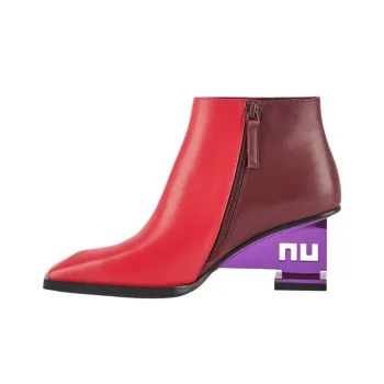 UNITED NUDE UN Bootie Mid II Ankle Boots 6.5cm Women's Red