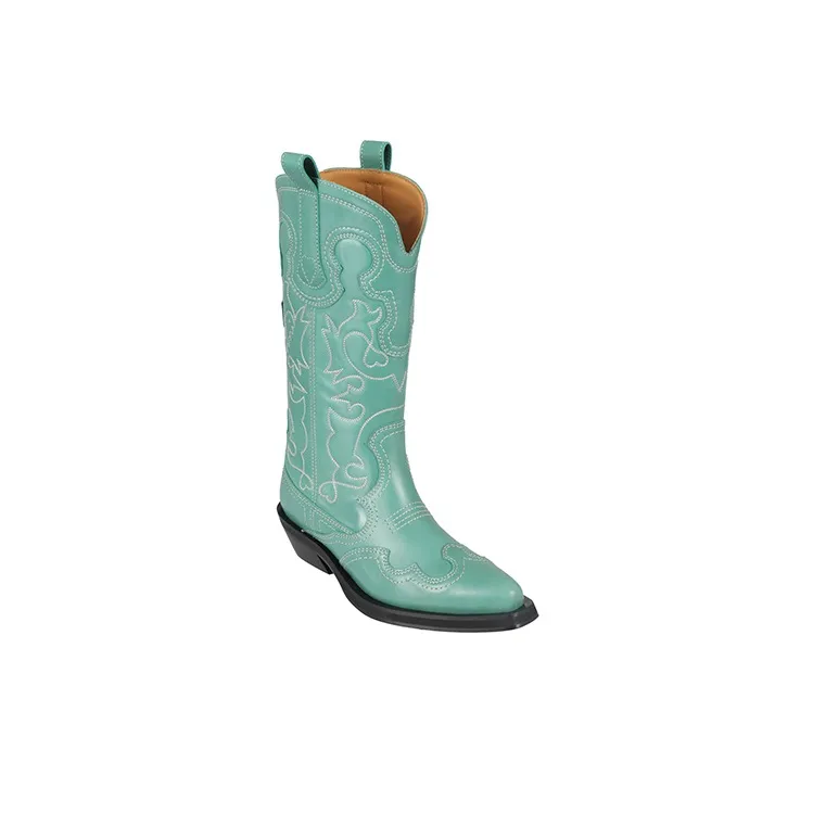 GANNI Ankle Boots Women's Green-2