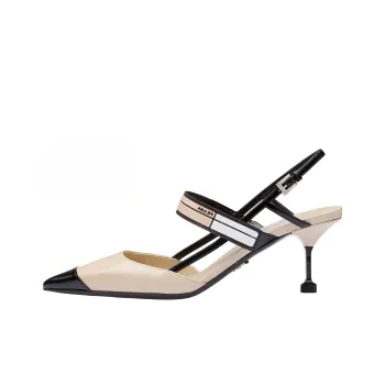 PRADA Slim Heel High Heels 6.5cm Women's Nude