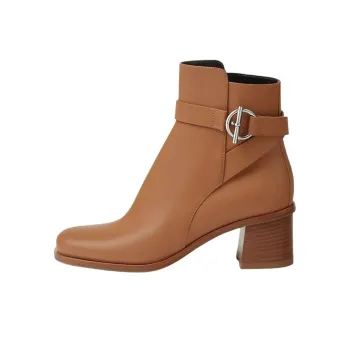 HERMES Jill Ankle Boots 6cm Women's Brown