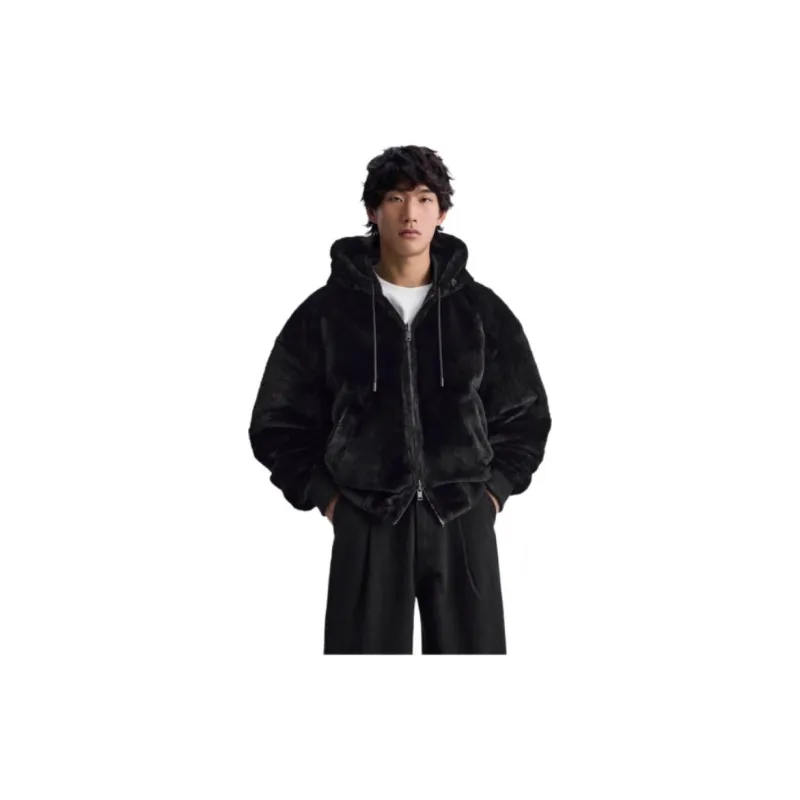 ZARA Jackets Men Black-3