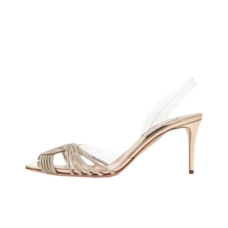 AQUAZZURA Slim Heel High Heels 7.5cm Women's Gold-0
