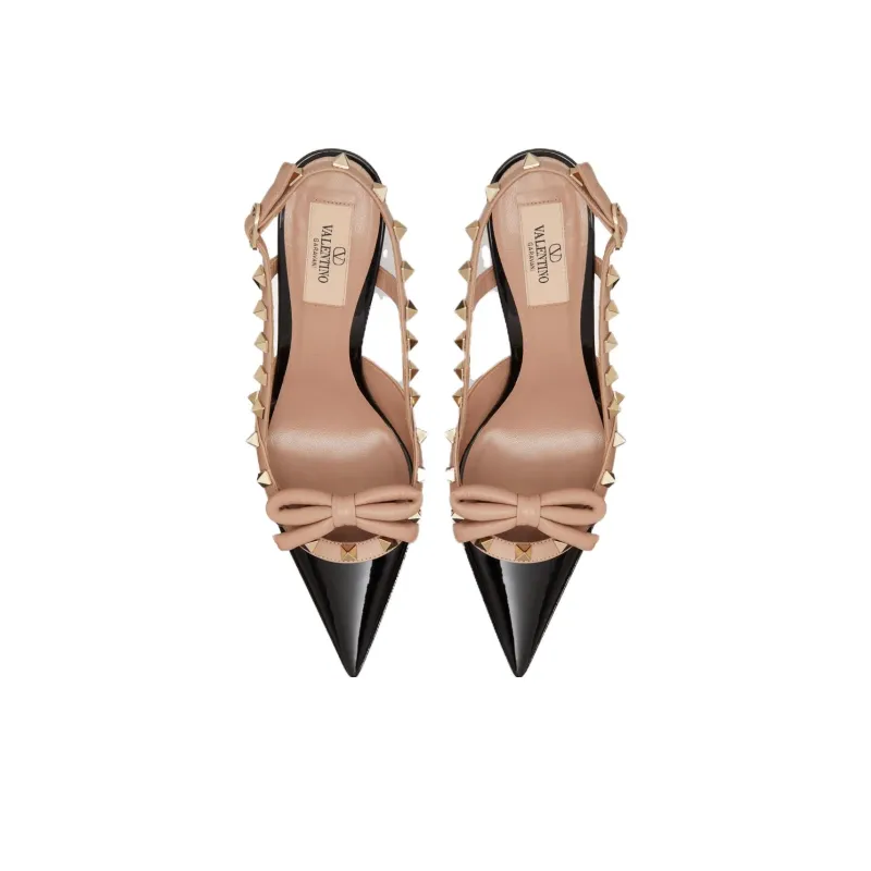 Valentino Gravani Rockstud Bow Pointed Toe Pumps-3