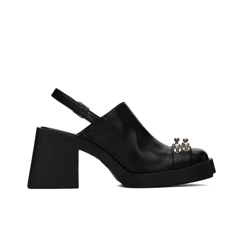 JUSTINE CLENQUET RAF Chunky Heel High Heels 8cm Women's Black-1