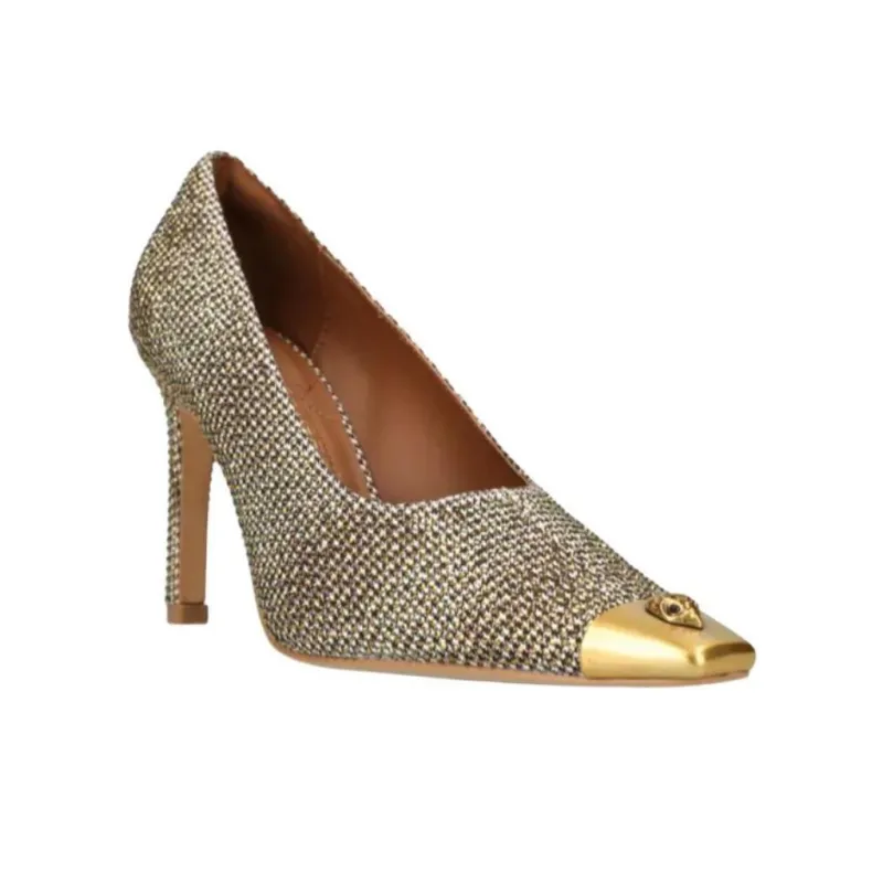 Kurt Geiger London Regent Court Slim Heel High Heels Women's Gold-2