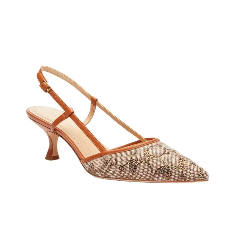 COACH High Heels 5.7cm Women's Brown-2