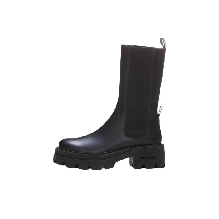 SERGIO ROSSI Chunky-soled Leather Boots-0