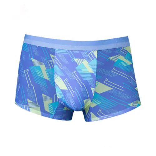 Anta Life Collection Underpants Men's 1 Pack Light Blue Green Print