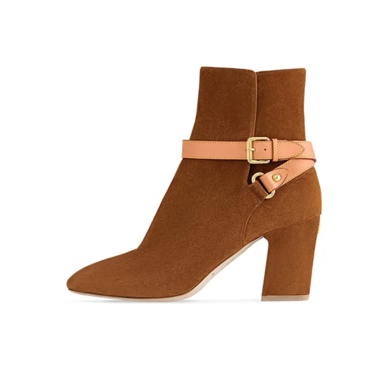 LOUIS VUITTON Parisienne Ankle Boots Women's Brown-0