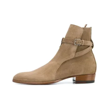 SAINT LAURENT Wyatt Jodhpur Boot Tobacco Suede