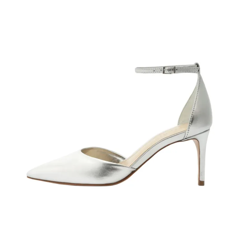 Schutz Tamara Slim Heel High Heels 7cm Women's Silver-0