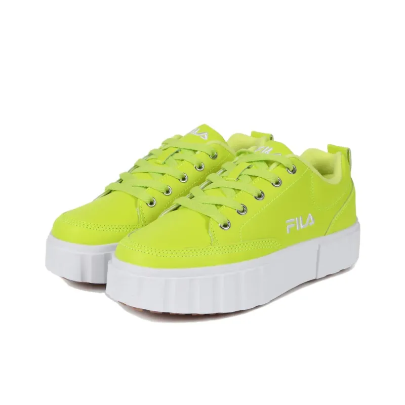 FILA Sandblast Abrasion Resistant Height Increasing Low Top Casual Shoes Women's Green-2