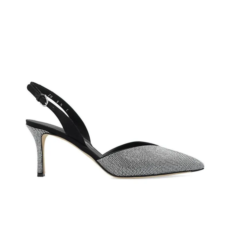 FERRAGAMO Crystal Embellished Slingback Pumps-1