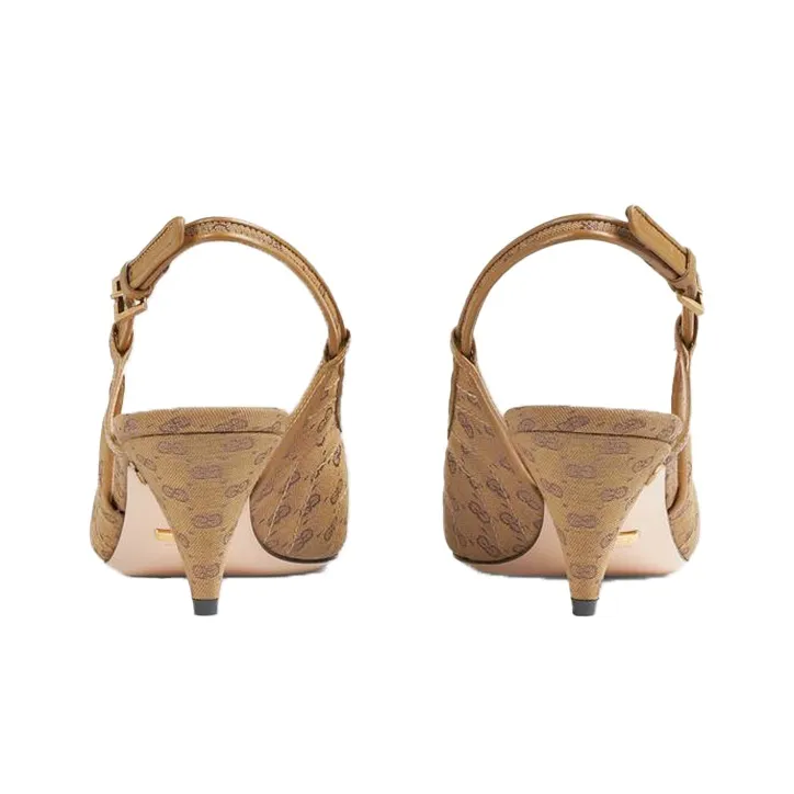 GUCCI Mini Double G Sling Back Pumps-3