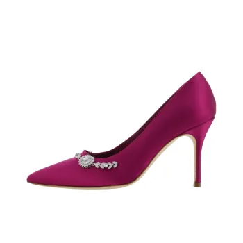 MANOLO BLAHNIK Lamik Slim Heel High Heels 9cm Women's Fuchsia